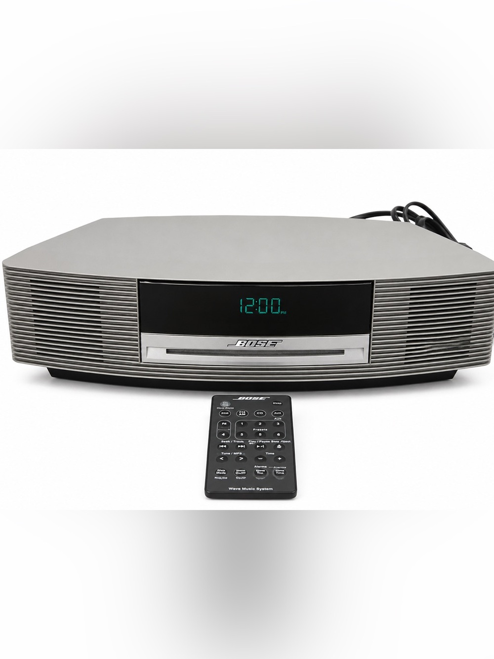 Bose Wave Music System AWRCC1 Gray CD Radio AUX Alarm Clock w/ Remote